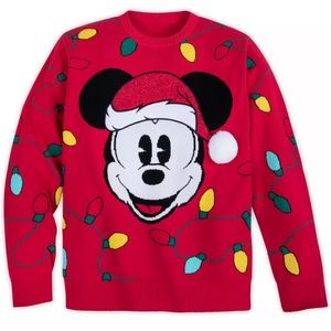 Disney Store Mickey Mouse Holiday Cheer Men's Sweater for Christmas